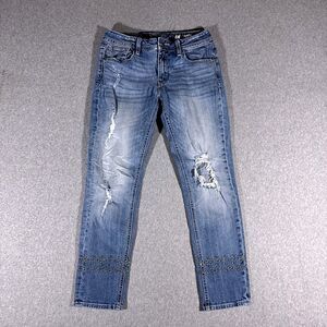 Miss Me Womens Jeans Blue Tag Size 27 (28x27) Low Rise Boyfriend Ankle Stretch